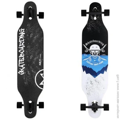  Nils Extreme LONGBOARD SKULL WOOD SKATE (16-45-303)
