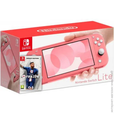   Nintendo Switch Lite Coral +  FIFA 23 Legacy Edition ( ) (42905)