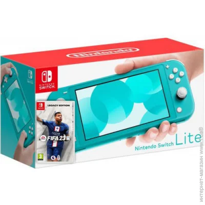   Nintendo Switch Lite Turquoise +   FIFA 23 Legacy Edition ( ) (44112)