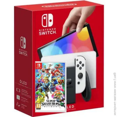   Nintendo Switch (OLED model) White +  Mario Kart 8 Deluxe ( ) (49697)