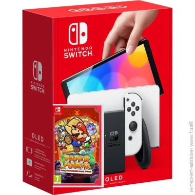     Nintendo Switch (OLED model) White +   Paper Mario: The Thousand-Year Door ( ) (37892)