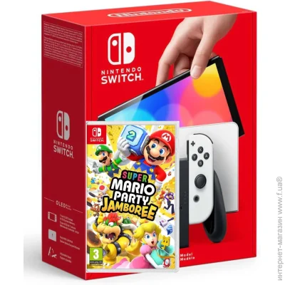     Nintendo Switch (OLED model) White +  Super Mario Party Jamboree ( ) (18773)