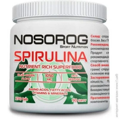   Nosorog Nutrition Spirulina 270 Tabs (000018180)