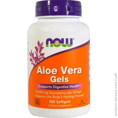   NOW Aloe Vera gels 100 Softgels (000002782)