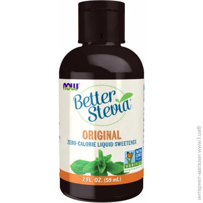 NOW Better Stevia Alcohol Liquid - 59 ml (2022-10-1373)