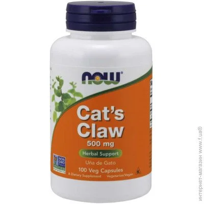   NOW   Cat"s Claw 500 mg Veg Capsules 100  (4384301718)