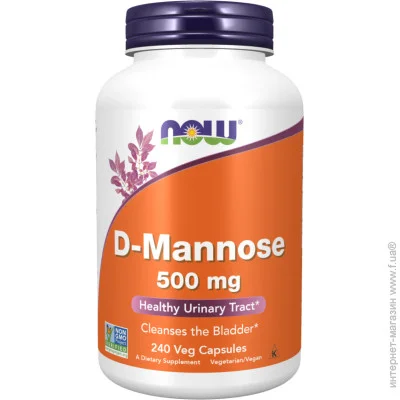   NOW D-Mannose 500mg - 240 vcaps