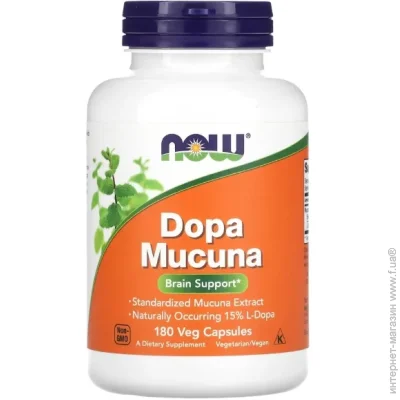   NOW DOPA Mucuna 180 Veg Caps (000025237)