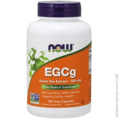   NOW   EGCg Green Tea Extract 400 mg Veg Capsules 180  (4384302715)