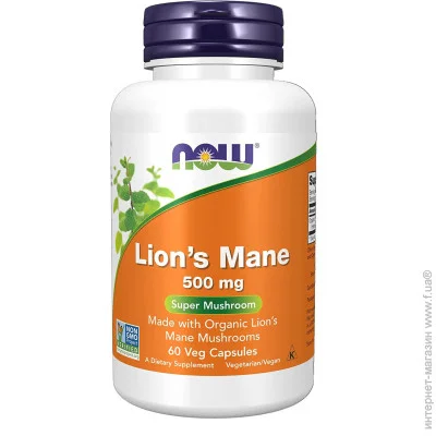   NOW Foods Lion"s Mane 500 mg 60  (4384304648)