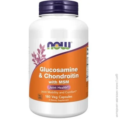   NOW Glucosamine & Chondroitin with MSM - 180 vcaps (733739031723)