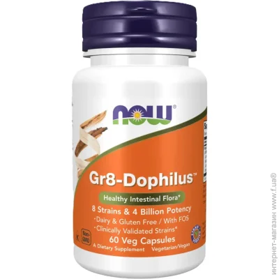   NOW  Gr8-Dophilus 60 vcaps (1086-2022-10-0691)