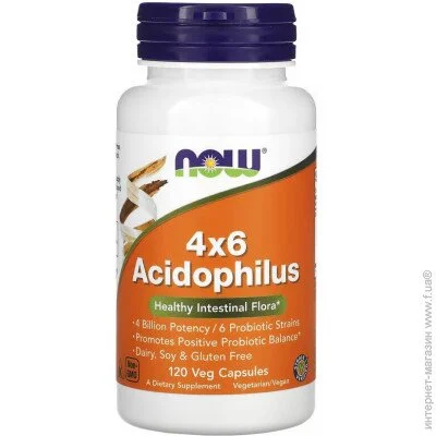      NOW 4X6 Acidophilus, 120 