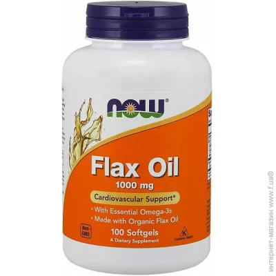     NOW Flax Oil 1000 mg, 100 