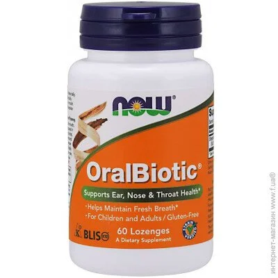   NOW   OralBiotic Lozenges 60  (4384301638)