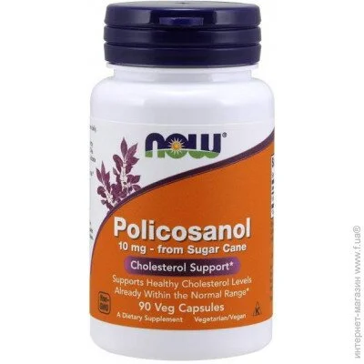   NOW   Policosanol 10 mg Veg Capsules 90  (4384301226)