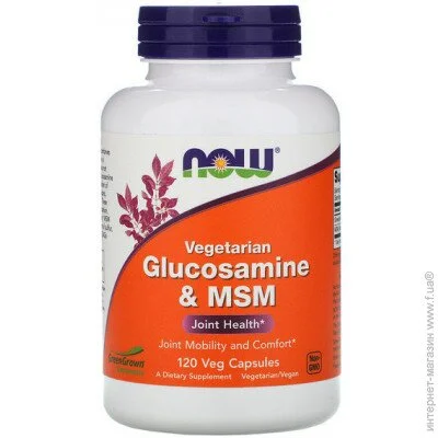   NOW Vegetarian Glucosamine & MSM 120 Veg Caps NF3130 (000003367)