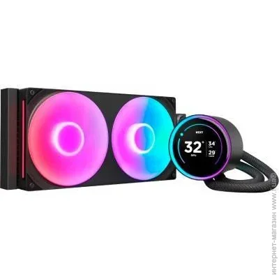    NZXT Kraken Elite RGB 280mm AIO liquid cooler w/Display, RGB,Fans Black (RL-KR28E-B2)