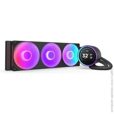  NZXT Kraken Elite RGB 360mm AIO liquid cooler w/Display, RGB,Fans Black (RL-KR36E-B2)