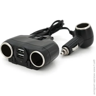 Olesson   1630, 12V-3*12V+ 2*USB, Black, Blister