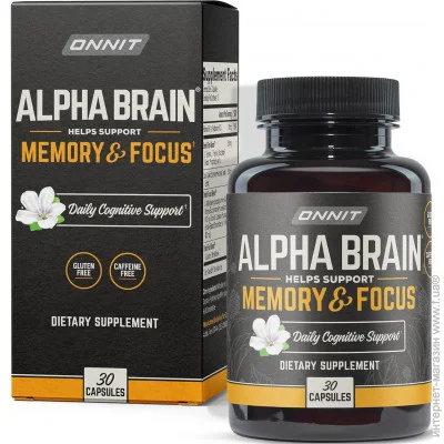 Специальная добавка Onnit Премиальная ноотропная добавка Alpha Brain 30 капсул Специальная добавка Onnit Премиальная ноотропная добавка Alpha Brain 30 капсул