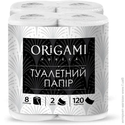 Туалетная бумага Origami Туалетная бумага белый двухслойная 8 шт. Туалетная бумага Origami Туалетная бумага белый двухслойная 8 шт.