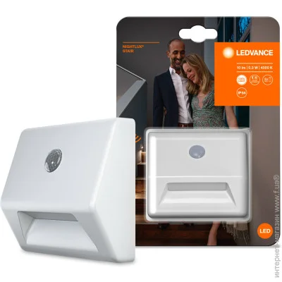 Нічник Osram для сходів з сенсором 0.25 Вт білий Нічник Osram для сходів з сенсором 0.25 Вт білий