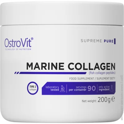 Спеціальна добавка Ostrovit Морський колаген Marine Collagen 200 g Pure (00000033249) Спеціальна добавка Ostrovit Морський колаген Marine Collagen 200 g Pure (00000033249)