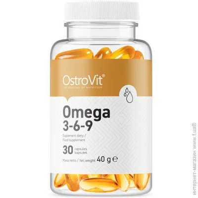 Специальная добавка Жирные кислоты OstroVit Omega 3-6-9, 30 капсул Специальная добавка Жирные кислоты OstroVit Omega 3-6-9, 30 капсул