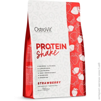 Протеин OstroVit Protein Shake, 700 грамм Клубника Протеин OstroVit Protein Shake, 700 грамм Клубника