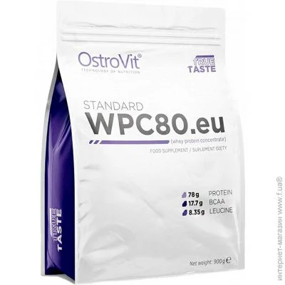 Протеїн Ostrovit Standard WPC80.eu 900г, блакитна ягода Протеїн Ostrovit Standard WPC80.eu 900г, блакитна ягода