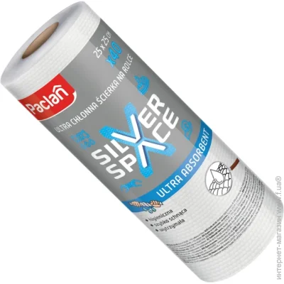 Paclan Silver Space целюлозна в рулоні 40шт (5900942138951) Paclan Silver Space целюлозна в рулоні 40шт (5900942138951)
