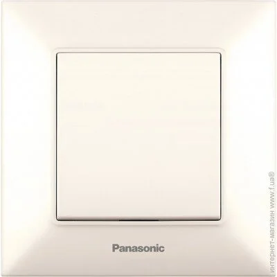 Panasonic Выключатель Arkedia Slim одноклавишный, быстрый монтаж, кремовый Panasonic Выключатель Arkedia Slim одноклавишный, быстрый монтаж, кремовый