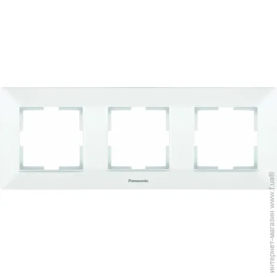 Рамка тримісна Panasonic Arkedia Slim горизонтальна білий 480500131 Рамка тримісна Panasonic Arkedia Slim горизонтальна білий 480500131