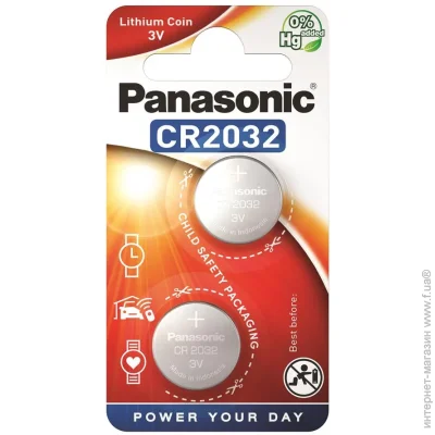  Panasonic CR2032 Lithium, 2. (CR-2032EL/2B)