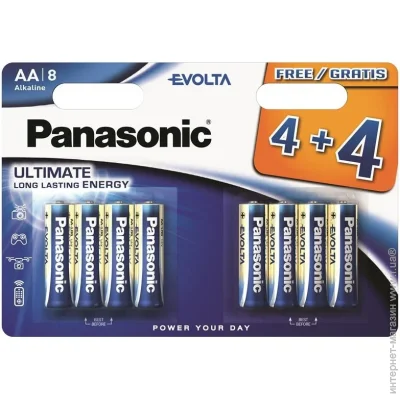 Panasonic  Evolta  AA , 8 . (LR6EGE/8B4F)