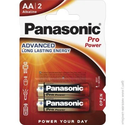  Panasonic LR06 Alkaline Pro Power AA, 2. (LR6XEG/2BP)