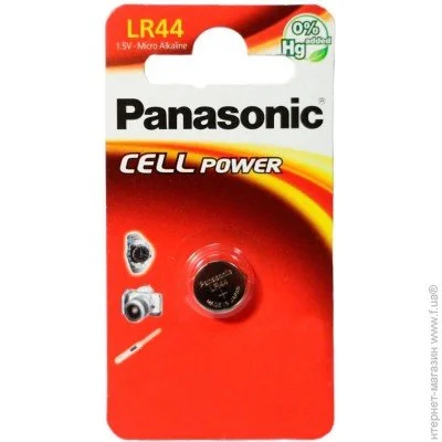  Panasonic LR44 Micro Alkaline (LR-44EL/1B)