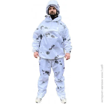 Костюм маскировочный Pancer Protection Маскировочный Белый костюм Клякса. 3 в 1. Куртка, штаны, кавер 58 Костюм маскировочный Pancer Protection Маскировочный Белый костюм Клякса. 3 в 1. Куртка, штаны, кавер 58