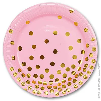 Тарілка дрібна Party Хата Тарілки паперові Горошок золото 17см 6 шт. Тарілка дрібна Party Хата Тарілки паперові Горошок золото 17см 6 шт.