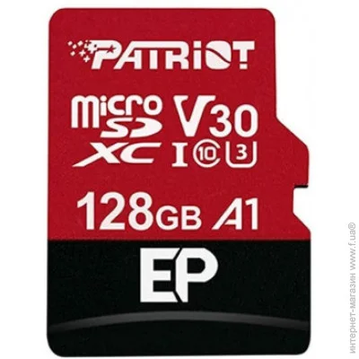  ' MicroSDXC 128GB UHS-I/U3 Class 10 Patriot EP A1 R90/W80MB/s + SD-adapter (PEF128GEP31MCX)