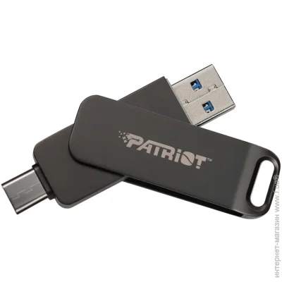  USB 3.2/USB Type-C Patriot - Patriot Rage R550 USB 3.2 Gen 1 32GB USB/Type-C Black (PE32GR550DSAD)
