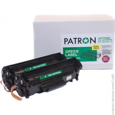  Patron HP LJ Q2612A/Canon 703 Green Label Dual Pack (PN-12A/703DGL)