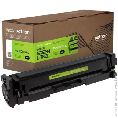  PATRON HP CLJ CF400A BLACK GREEN Label (PN-201AKGL)