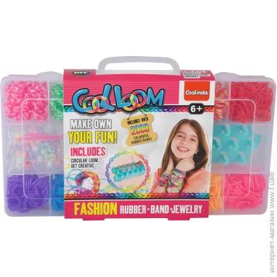 Paulinda Набор для творчества Cool-Loom резинки для плетения браслетиков 2000 шт. CLM-0013 Paulinda Набор для творчества Cool-Loom резинки для плетения браслетиков 2000 шт. CLM-0013