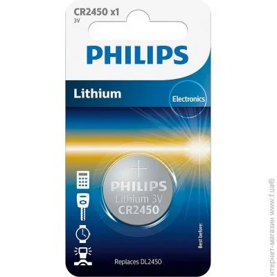  Philips Minicells Lithium CR2450 (CR2450/10B)
