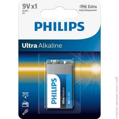  Philips Ultra Alkaline 6LR61 (LR61E1B/10)