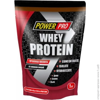 Протеин Power Pro Whey Protein, 1 кг - вишня в шоколаде (103681) Протеин Power Pro Whey Protein, 1 кг - вишня в шоколаде (103681)