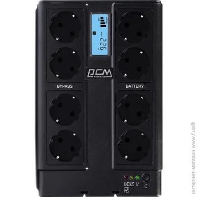    Powercom CUB-1000N LCD Schuko USB 1000VA/550W