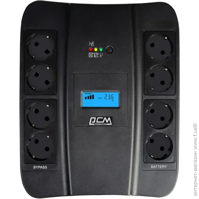    Powercom SPD-900U LCD Schuko USB 900VA/540W